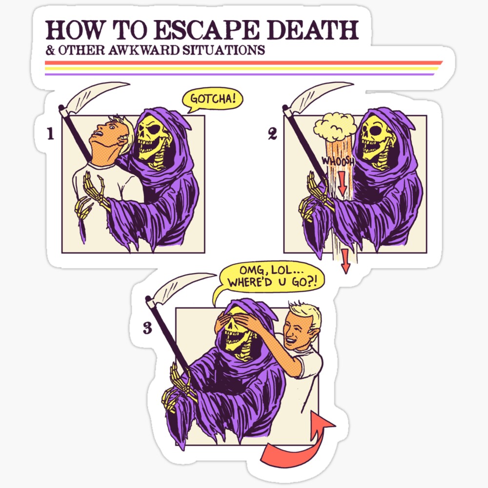 Kira Sticker - How To Escape Death Sticker - Single, Trio, Or Squad ...