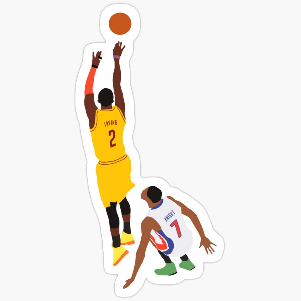 Kira Sticker - Kyrie Irving Shot Over Brandon Knight Sticker - Single ...