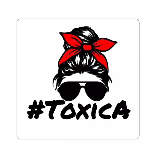 Kira Sticker With Messy Bun Logo Latina Toxica Lady Kiss Cut Vinyl ...