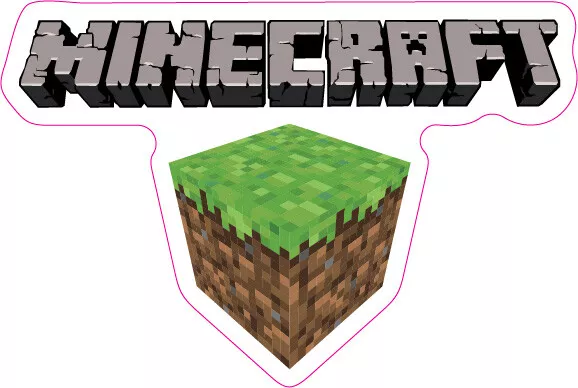 Kira Sticker With Minecraft Logo With Block Window Decal Decorative ...