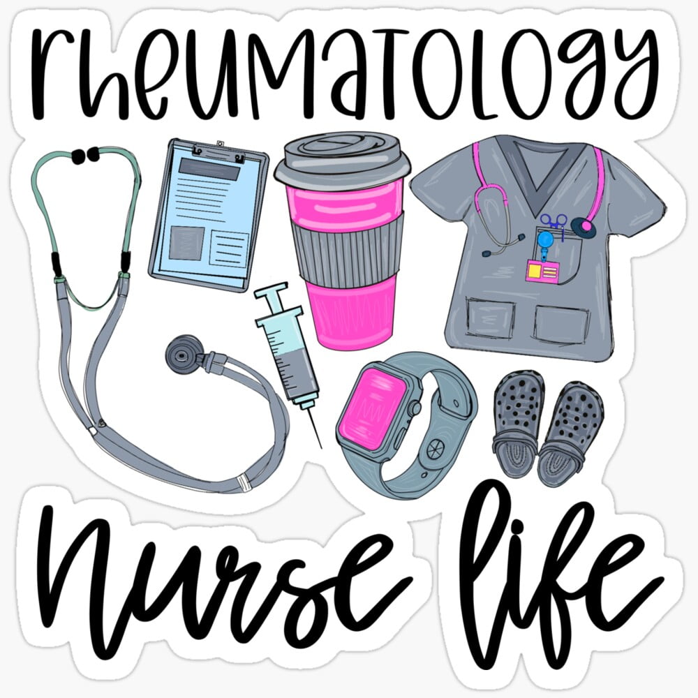 Simple Rn Sticker Kira Sticker - Rheumatology Nurse Nursing Gift Rn Medical Stethoscope ...