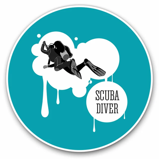Kira Sticker With Scuba Diver Diving Logo Stamp Cool Gift Decorative ...