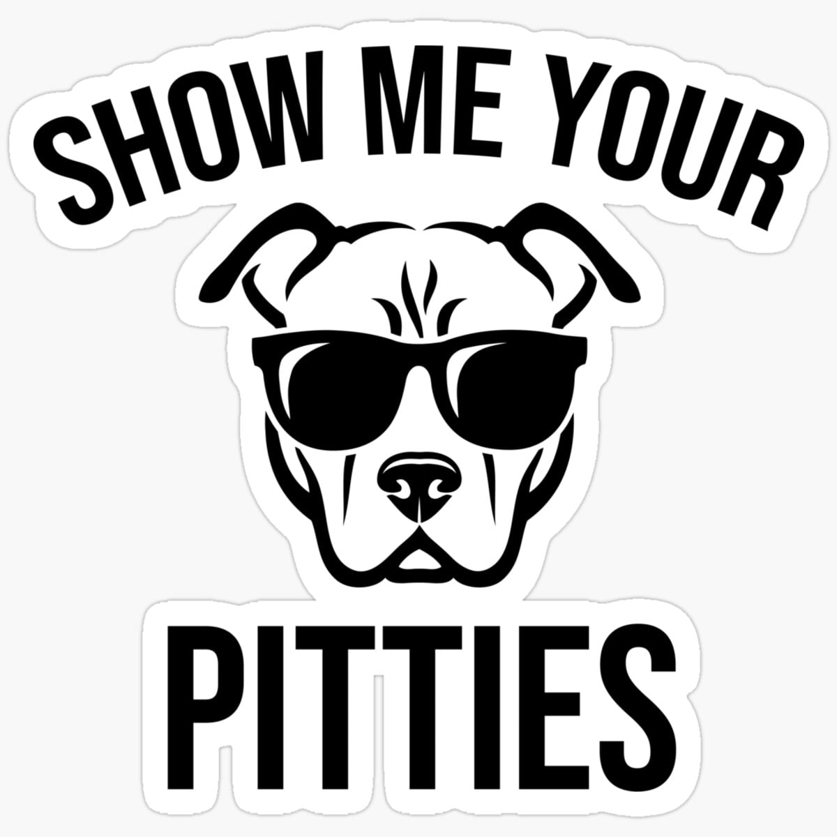 Show Me Your Pitties Pitbull Stickers (3-Pack) - 5 Inch Funny Vinyl Decals For Cars, Laptops & Tumblers