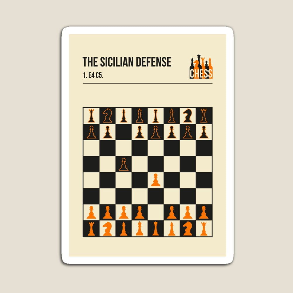 Kira Sticker With The Sicilian Defense Chess Opening Vintage Book Cover kira-sticker-with-the-sicilian-defense-chess-opening-vintage-book-cover
