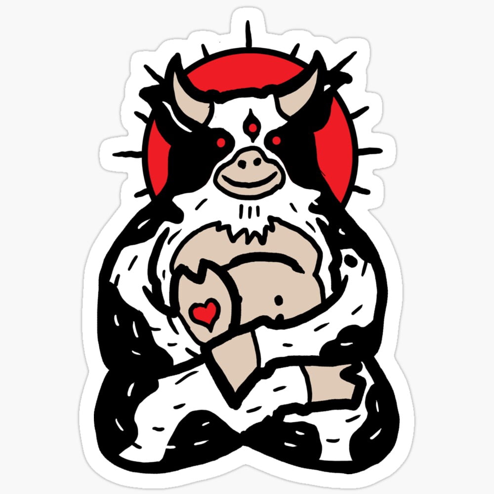 50 Pieces Kawaii Cow Stickers - Cute Cartoon Rainbow Cow Decals For Laptops, Water Bottles & More - View #6