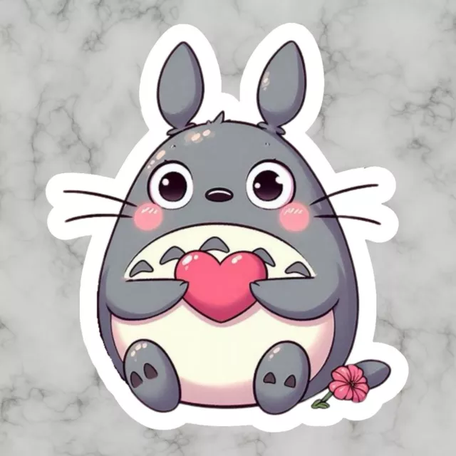 Kira Sticker With Totoro, My Neighbor Cute Fun Gray Anime Adorable ...