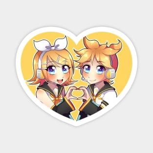 Kira Sticker With Vocaloid - Kagamine Rin And Len Heart Decorative ...