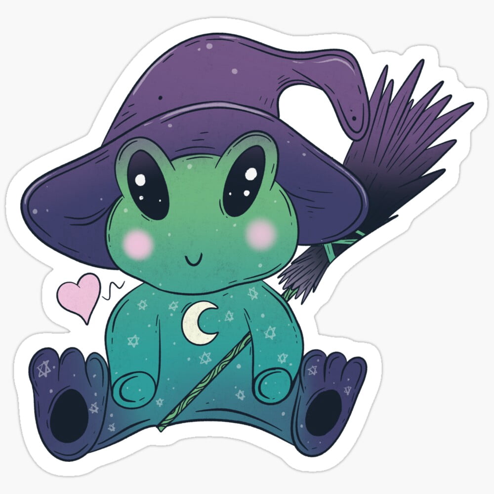 Kira Sticker - Witchy Frog - Phone Stickers, Waterproof Decals Water ...