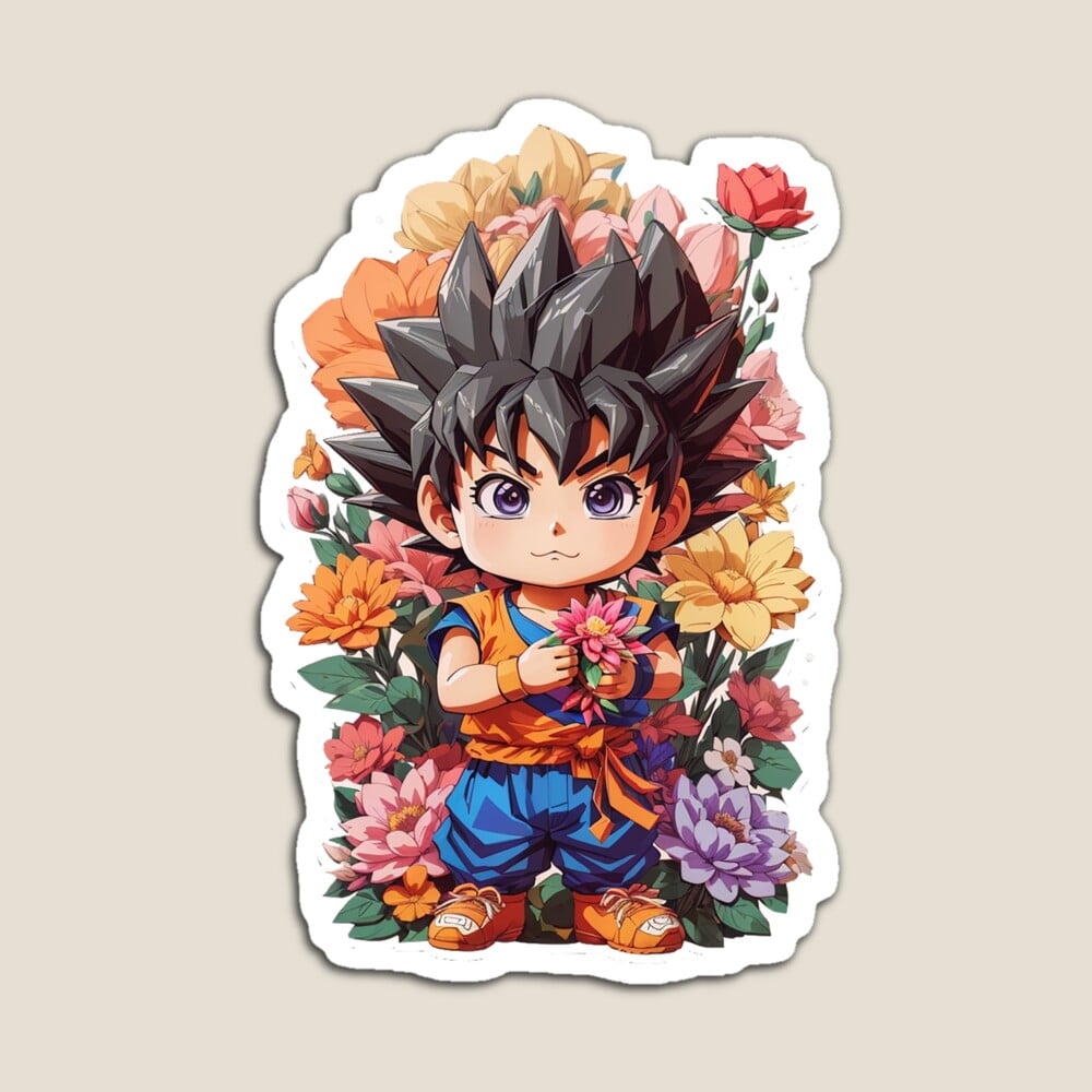 Kira Sticker With Chibi Goku Warrior Sticker Decorative Laptop, Phone ...