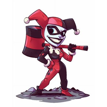 Harley Quinn Illustration Color Vinyl Decal Sticker, Waterproof For Car Cup Laptop