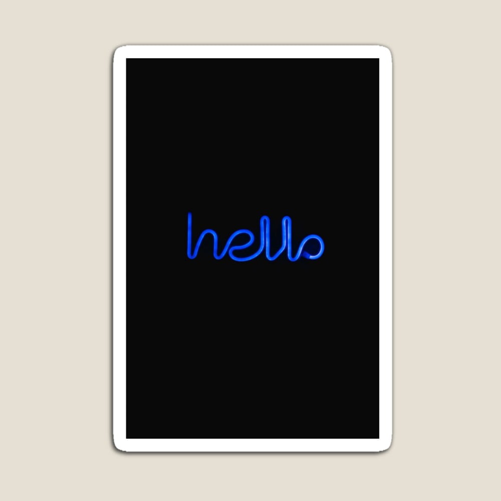 Hello Text Sticker Kira Sticker With Hello Blue Text With Cool Look 2022 Decorative Laptop ...