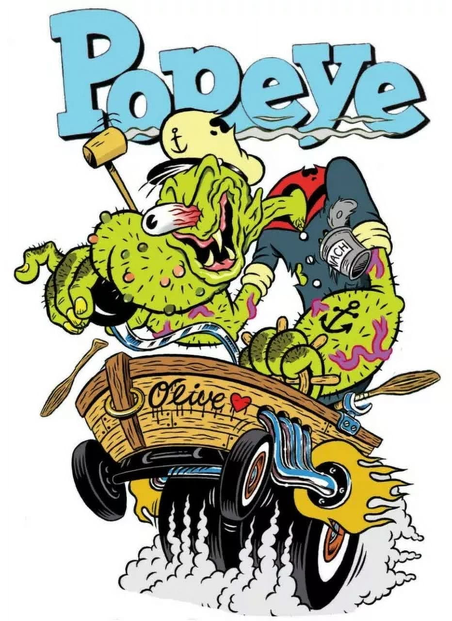 Kira Sticker With Rat Fink Popeye S Decorative Laptop, Phone Stickers ...