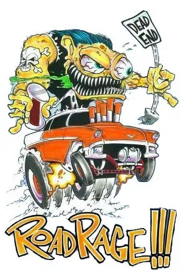 Kira Sticker With Rat Fink Road Rage S Decorative Laptop, Phone ...