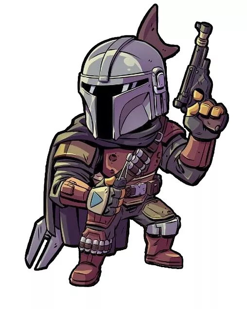 Mandalorian Computer Sticker Kira Sticker With Star Wars The Mandalorian Chibi S Decorative Laptop ...
