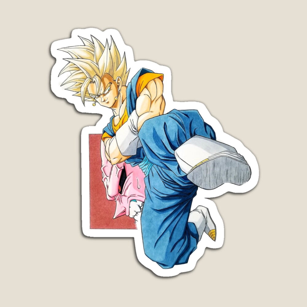Vegito Sticker Kira Sticker With Super Saiyan Vegito Decorative Laptop, Phone Stickers ...