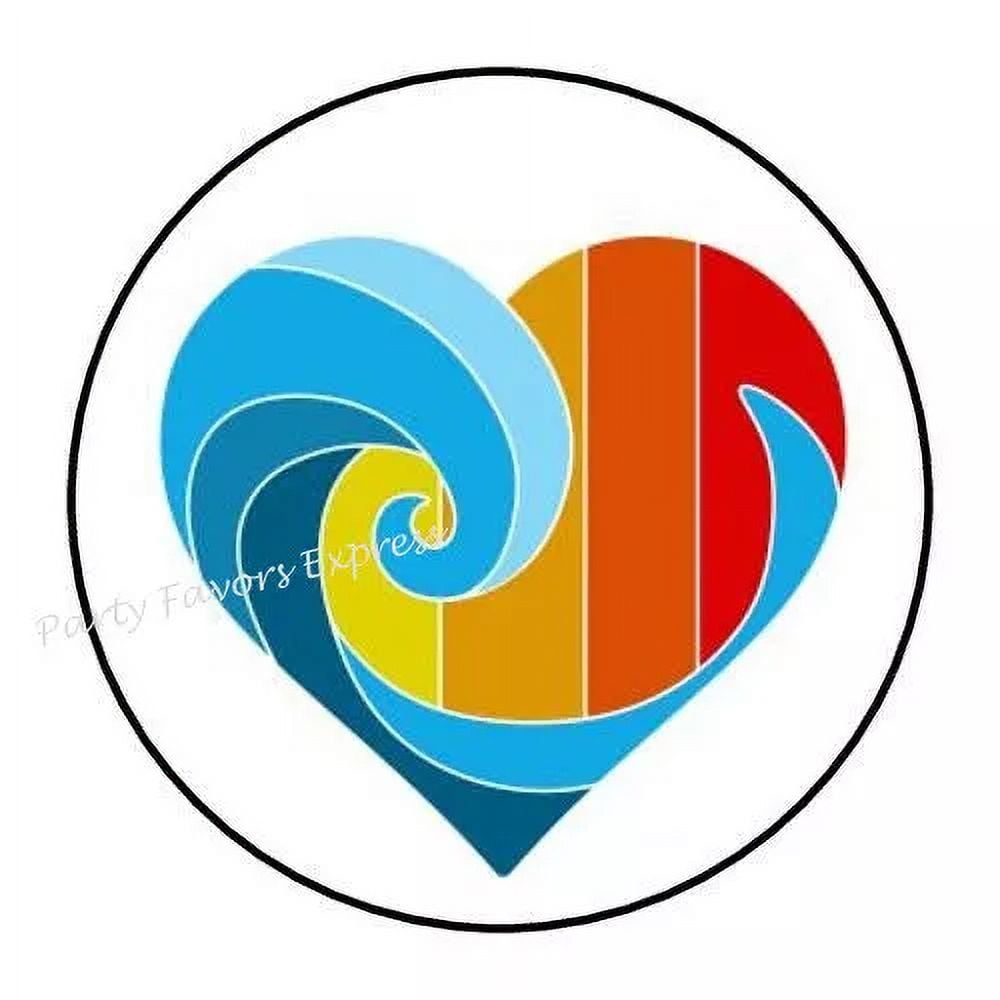 Kira Sticker With Wave Heart Decorative Laptop, Phone Stickers ...