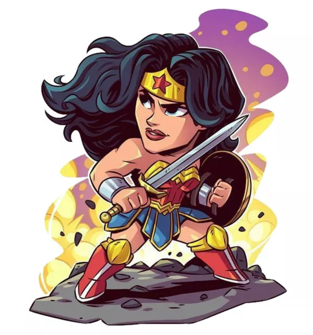 Woman On Computer Sticker Kira Sticker With Wonder Woman Ok Decorative Laptop, Phone Stickers ...