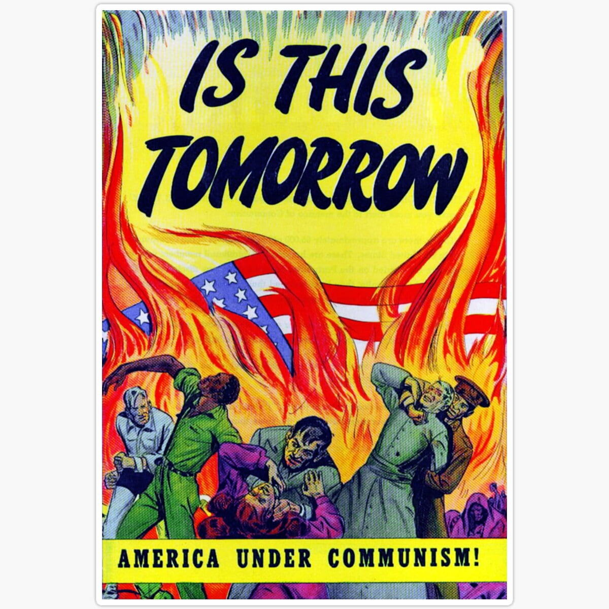 Kira Is This Tommorow - 1947 Propaganda Comic Cover/Poster Sticker ...