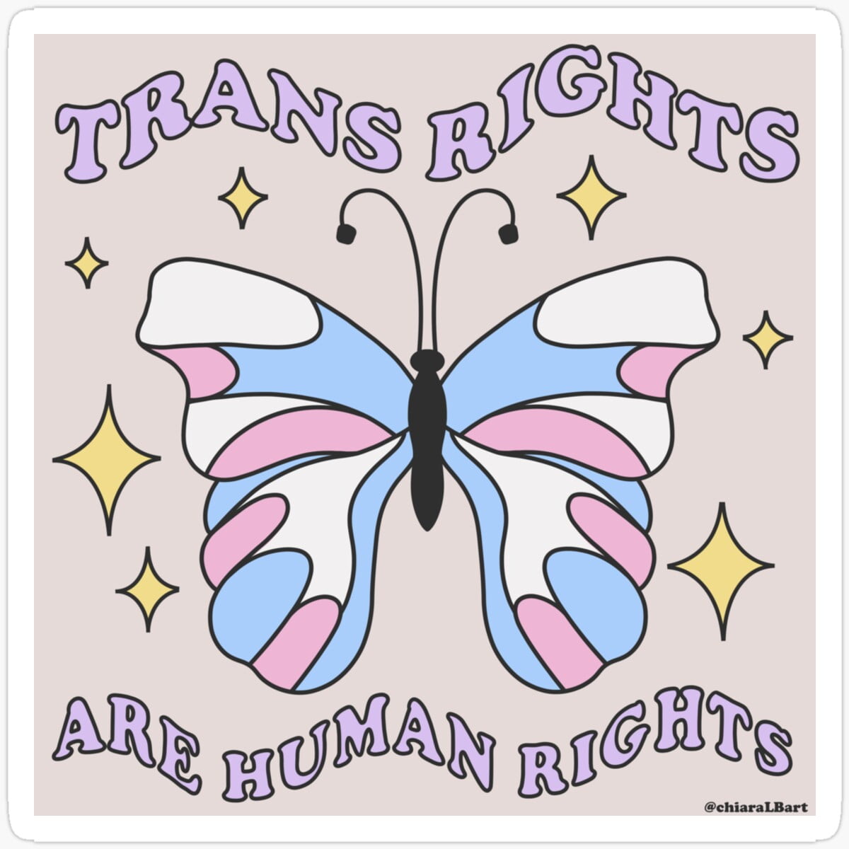 Kira trans rights butterfly Sticker Waterproof Sticker for Water ...