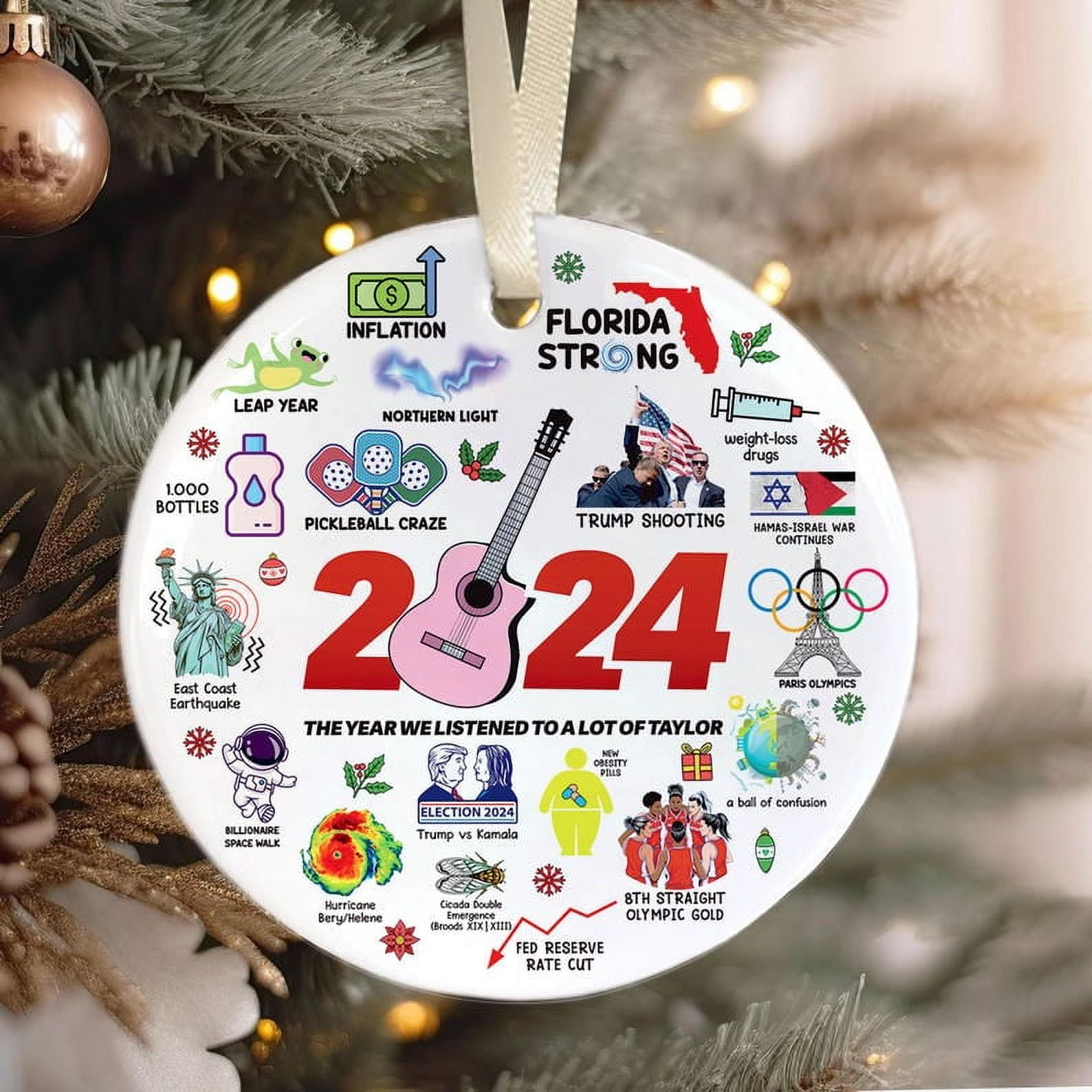 KiraKira Notable Events 2024 Ornament , Trending Christmas 2024