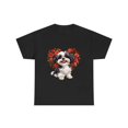 thumbnail image 1 of KiraKira Shih Tzu Dog T-Shirt, Valentine's Day Red Rose Heart Graphic Sweatshirt, Unisex S-5XL Hoodie, Gift for Dog Owners, 1 of 5