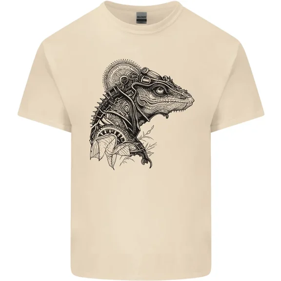 Kiraa A Steampunk Iguana Lizard Reptiles Mens Womens T-Shirt