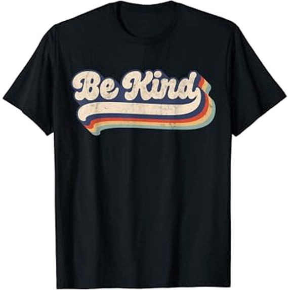 Kiraa Be Kind Anti Bullying Inspirational Kindness Retro Vintage T-Shirt