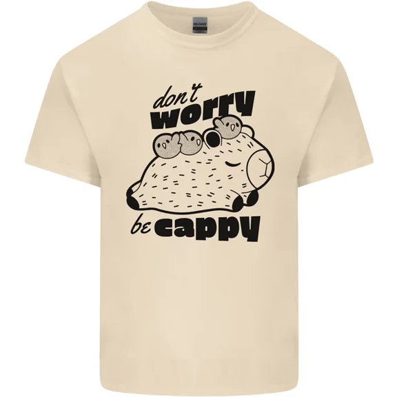 Kiraa Cappybara Dont Worry Be Cappy Mens Womens T-Shirt