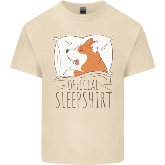 Kiraa Corgi Sleeping Dog Mens Womens T-Shirt