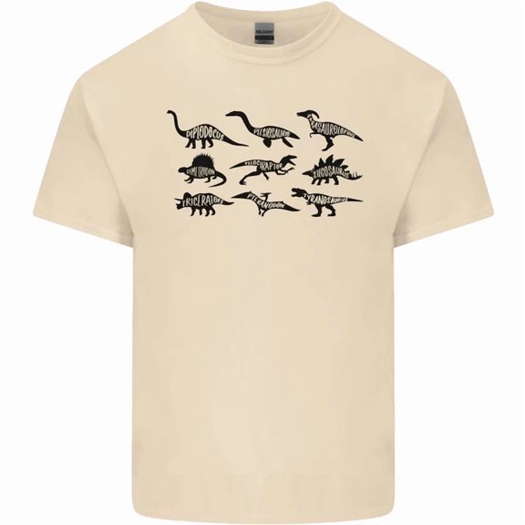 Kiraa Dinosaur Types T-Rex Stegosaurus Triceratops Mens Womens T-Shirt