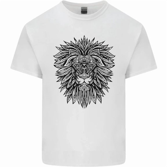 Kiraa Mandala Lion Mens Womens T-Shirt