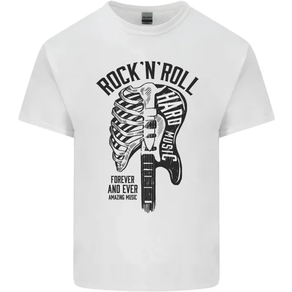 Kiraa Rock N Roll Forever And Ever Guitar Mens Womens T-Shirt