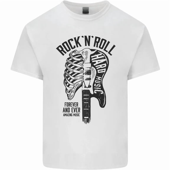 Kiraa Rock N Roll Forever And Ever Guitar Mens Womens T-Shirt