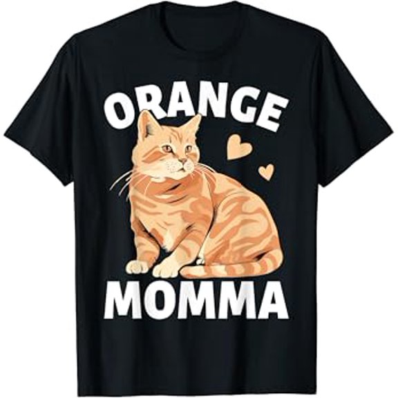Kiraa Tabby Cat Orange Cat Mom Orange Momma T-Shirt