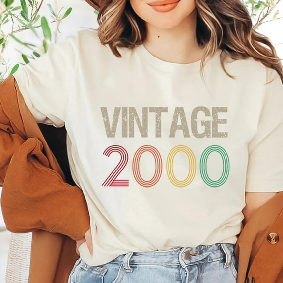Kiraa Tee With 25Th Birthday Shirt, Vintage 2000 Shirt,25Th Birthday Gift For Women,25Th Birthday Gift For Men,25Th Birthday Best Friend,25Th Birthdaywoman Birthday Gifts; For Men & Women