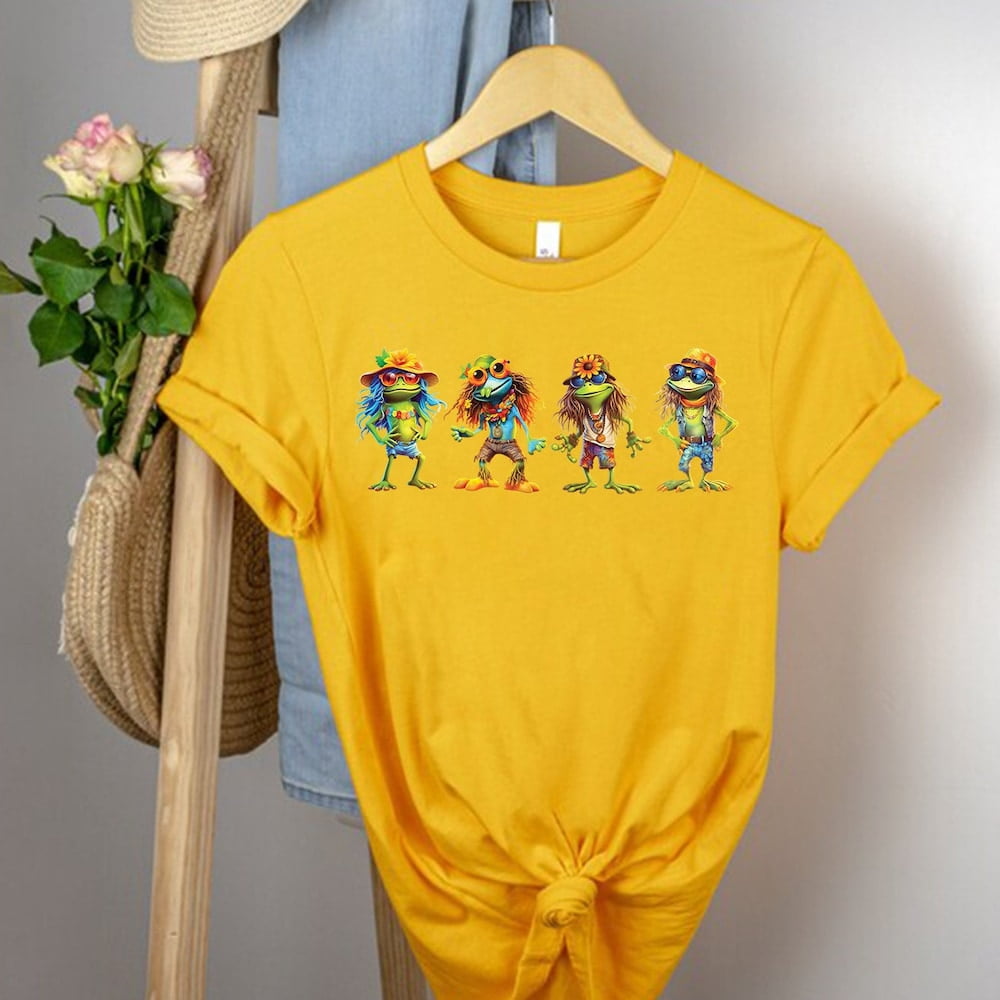 Kiraa Tee With Frog Dancing Shirt, Froggy Tee, Frog Self Care Shirt ...