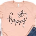 thumbnail image 1 of Kiraa Tee With Happy Shirt, Be Happy Shirt, Choose Happy Shirt, Inspirational Shirt, Motivational Gift, Mothers Day Shirt, Positive Shirt, Happy Floral Tee Birthday Gifts; For Men & Women, 1 of 4