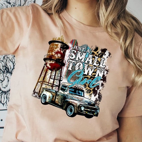 Kiraa Tee With Just A Small Town Girl, Southern Shirt, Woman Tshirt, Country Music Shirt, Young Woman Shirt, Country Concert Shirt,Country Girl Shirt Birthday Gifts; For Men & Women