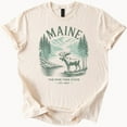 thumbnail image 1 of Kiraa Tee with Maine Moose Graphic T Shirt Pine Tree State Nature Mountains Forest Scenic Landscape Outdoor Hiking Wildlife Tee Gift Est 1820 Birthday Gifts; For Men & Women, 1 of 4