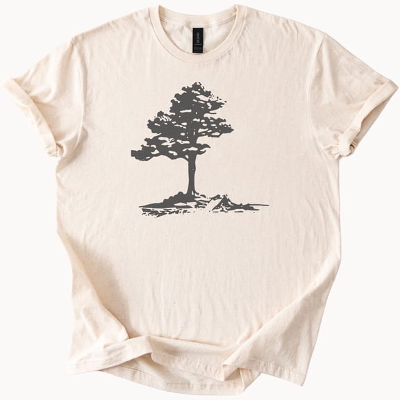 Kiraa Tee With Rustic Tree Graphic Tee Forest Lover Shirt Nature Outdoors Adventure Tshirt Unisex Hiking Camping Apparel Gift Idea Birthday Gifts; For Men & Women