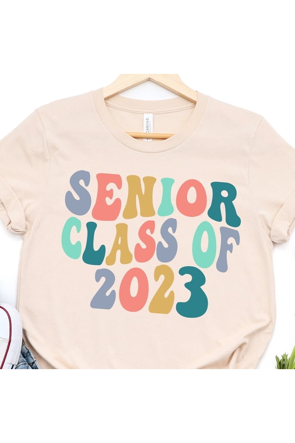 Tee With Senior 2023 Shirt, Senior Class Of 2023, Senior Pictures, Graduation Gift, 2023 High School Grad College Graduate, Graphic Shirt Birthday Gifts; For Men & Women