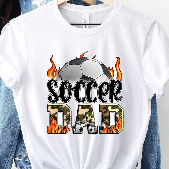Kiraa Tee With Soccer Dad Shirt, Soccer Dad Gift Tee, Distressed Design Soccer Dad T Shirt, Dad Tee, Father'S Day Soccer Dad Shirt, Daddy Gift, Cute Shirt Birthday Gifts; For Men & Women
