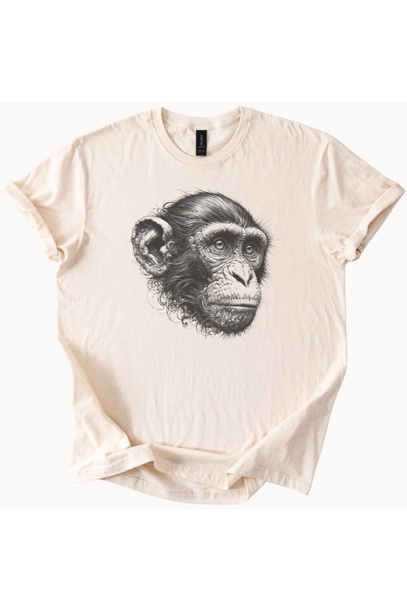 Tee with Surreal Ear And Hair Illustration Graphic Tee Artistic Detailed Ink Drawing T Shirt Unique Hand Drawn Art Shirt Gift For Art Lovers Birthday Gifts; For Men & Women