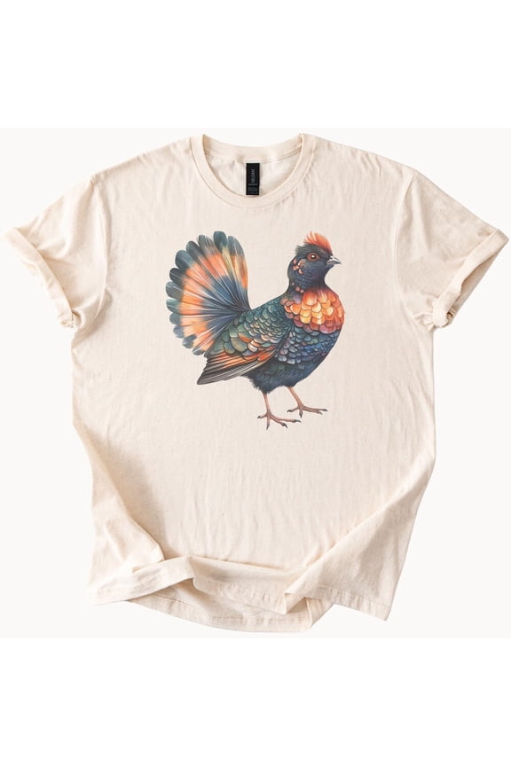 Tee With Vibrant Rooster Shirt Colorful Bird Graphic Tee Farm Animal Lover Apparel Unique Chicken Design Tshirt Gift For Poultry Enthusiast Birthday Gifts; For Men & Women