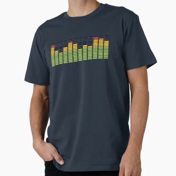 Kiraa Tee With 12 Bar Audio Equalizer T-Shirt S-5Xl