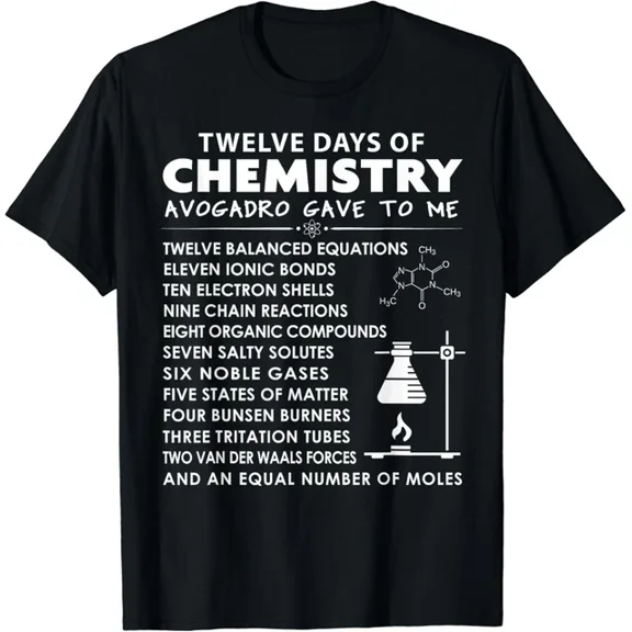 Kiraa Tee With 12 Days Of Chemistry Chemistry Teacher Christma Gift Unisex T-Shirt