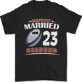 thumbnail image 1 of Kiraa Tee With 23 Year Wedding Anniversary 23Rd Rugby Mens S-5Xl T-Shirt, 1 of 5