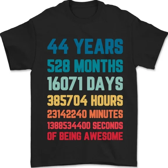 Kiraa Tee With 44Th Birthday 44 Year Old Mens S-5Xl T-Shirt
