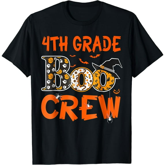 Kiraa Tee With 4Th Grade Boo Crew Teacher Student Funny Halowen 2024 Unisex S-5Xl T-Shirt