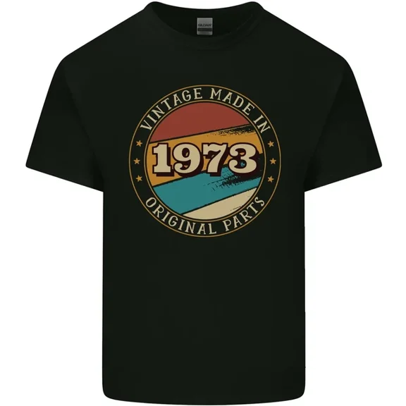 Kiraa Tee With 52Nd Birthday Vintage Made In 1973 Mens Womens Light Cotton T-Shirt